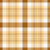 opwekking kleding stof plaid textuur, boek controleren Schotse ruit achtergrond. verjaardag naadloos patroon textiel in oranje en amber kleuren. vector