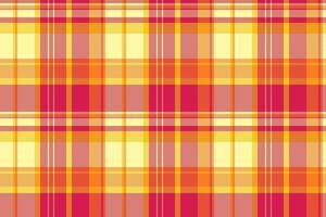 Cadeau kleding stof patroon , groep Schotse ruit controleren textiel. katoenen stof achtergrond naadloos structuur plaid in rood en geel kleuren. vector