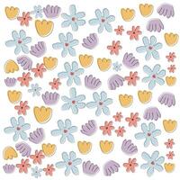 hand- getrokken pastel kinderachtig abstract bloemen patroon voor kleding stof, textiel, behang vector