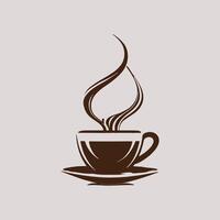 koffie kop logo ontwerp met een kop van koffie. geschikt voor logo, icoon, teken, website, afdrukken, app. grafiek element. vector