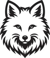 arctisch vos hoofd silhouet illustratie. vector