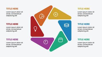 kleurrijk infographic sjabloon met veelhoek vorm en pictogrammen voor uw bedrijf vector