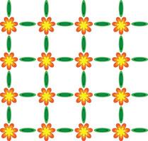 patroon van geel bloemen en bladeren Aan een wit achtergrond vector