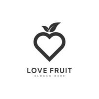 logo pictogrammen liefde fruit vector
