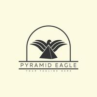 vogel logo met piramide vector