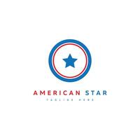 Amerikaans ster logo sjabloon vector