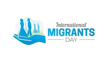 Internationale migranten dag logo icoon vector