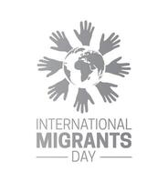 Internationale migranten dag logo icoon symbool vector
