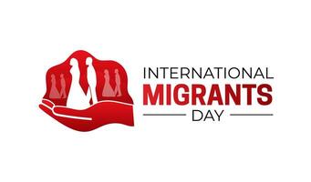 rood Internationale migranten dag logo icoon vector