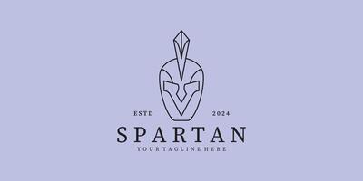 logo lijn kunst spartaans minimalistische ontwerp vector