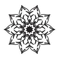 gemakkelijk mandala met bloemen decoratie patroon vector