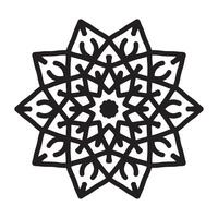 gemakkelijk mandala met bloemen decoratie patroon vector
