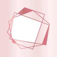 roze veelhoekige driehoek achtergrond grens kader ontwerp vector