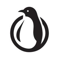 minimalistische pinguïn logo Aan een wit achtergrond vector