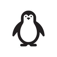 minimalistische pinguïn logo Aan een wit achtergrond vector