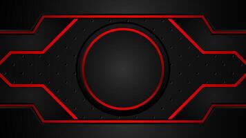zwart en rood futuristische abstract achtergrond vector