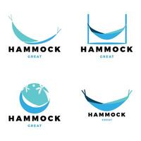 reeks van hangmat icoon logo ontwerp sjabloon vector