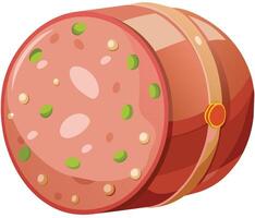 in zakken gedaan mortadella met pistachenoten- vector