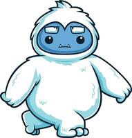 schattig yeti monster wandelen illustratie vector