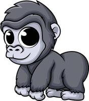 schattig baby gorilla illustratie vector