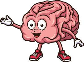 pratend menselijk hersenen karakter illustratie vector