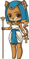 oude Egyptische god sekhmet illustratie vector