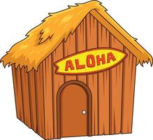 hawaiiaans hut aloha teken illustratie vector
