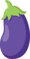 illustratie van een grappig aubergine in tekenfilm stijl. vector