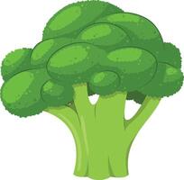 illustratie van een grappig broccoli in tekenfilm stijl. vector