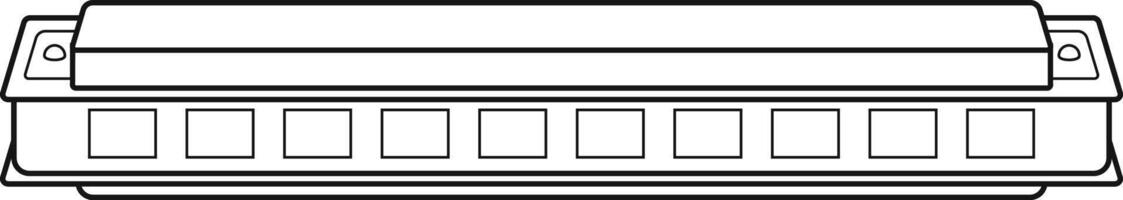 gemakkelijk kleur tekenfilm illustratie van een mondharmonica geïsoleerd Aan wit achtergrond vector