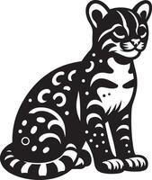 ocelot silhouet illustratie. vector