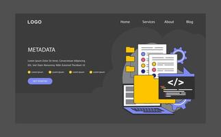metagegevens. gegevens annotatie en catalogiseren. essentieel informatie vector