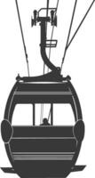 silhouet antenne tram zwart kleur enkel en alleen vector