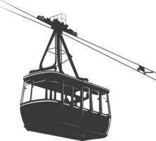 silhouet antenne tram zwart kleur enkel en alleen vector