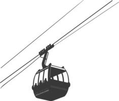 silhouet antenne tram zwart kleur enkel en alleen vector