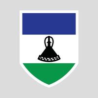 Lesotho vlag in schild vorm kader vector