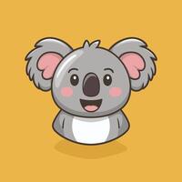 reeks van schattig grijs koala beer in verschillend poses aan het eten slapen bladeren tekenfilm dier ontwerp vlak illustratie geïsoleerd Aan wit achtergrond vector