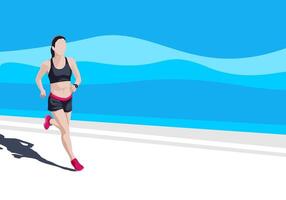 ochtend- joggen atleet ontwerp illustratie kunst vector