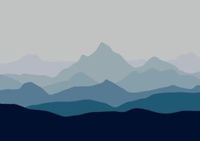 landschap met bergen. illustratie in vlak stijl. vector