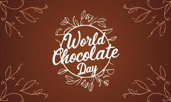 wereld chocola dag illustratie. geschikt voor groet kaart poster en banier vector