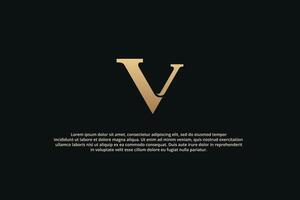 logo brief v luxe abstract vector