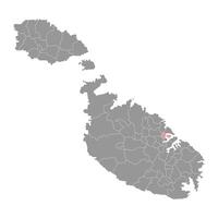 gzira wijk kaart, administratief divisie van Malta. illustratie. vector