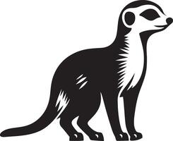 meerkat silhouet illustratie Aan wit achtergrond. vector