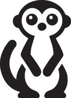meerkat silhouet icoon illustratie Aan wit achtergrond. vector