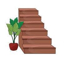 illustratie van trappenhuis vector