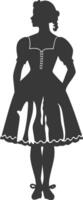 silhouet onafhankelijk Duitsland Dames vervelend dirndl zwart kleur enkel en alleen vector