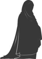 silhouet hijab symbool zwart kleur enkel en alleen vector