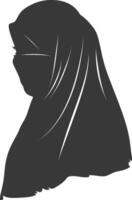 silhouet hijab symbool zwart kleur enkel en alleen vector