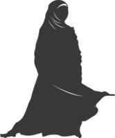 silhouet hijab symbool zwart kleur enkel en alleen vector