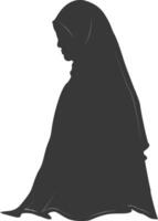 silhouet hijab symbool zwart kleur enkel en alleen vector